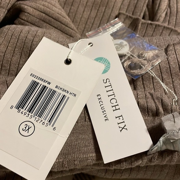 NWT Stitch Fix Evolution Buckskin Heather Thick Long Sleeve Top Sz 3X Soft Cozy - Picture 5 of 10